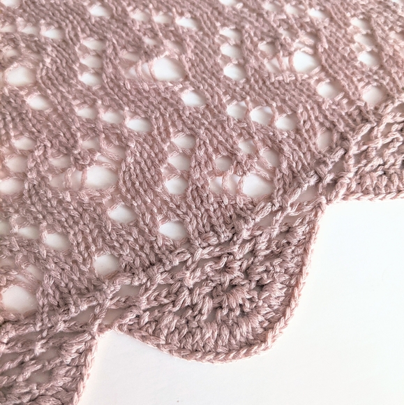 Last One ❗️ Mauve Crochet Knit Cardigan - Picture 8 of 9